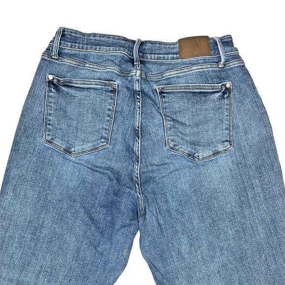 Judy Blue High Waist Wide Leg Jeans Distressed Vintage Wash size 18W - Picture 12 of 16